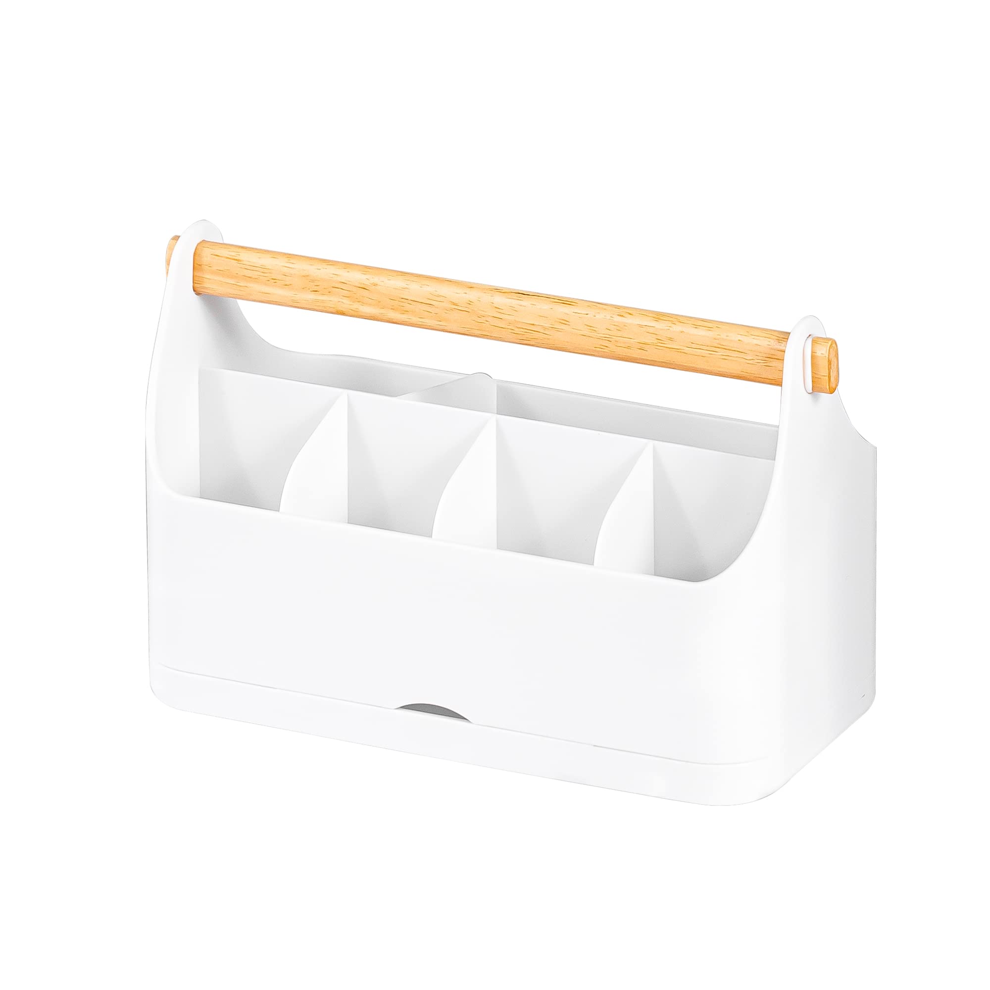 iTrendiTrend Bathroom Storage and Make Up Organiser - Light and Compact Storage - Practical Handled Bathroom Caddy for Cosmetics and Accessories - Ideal as a Desk Organizer or for Kitchen Utensils