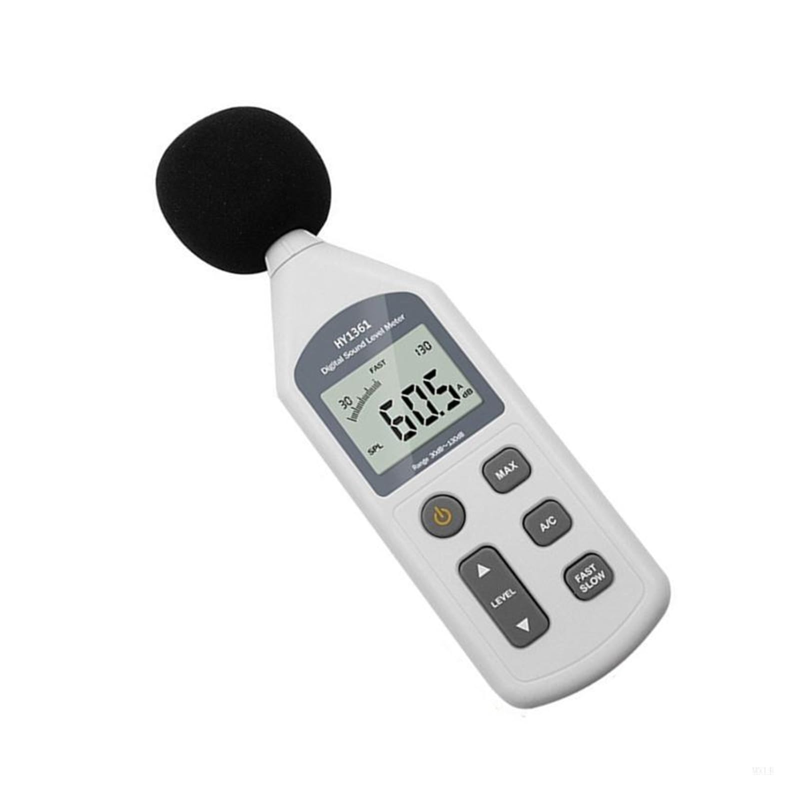 Sonómetro digital portátil de 30 a 130 dB con pantalla LCD retroiluminada,En tiempo real