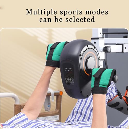 Image of 4 Limbs Pedal Exerciser Electric Rehabilitation Trainer with Adjustable Leg Straps, 20 Speeds, 10 Levels of Resistance, Ideal Exercise Equipment for Bed Rest