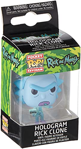 Funko Pop Pocket Keychain Chaveiro Rick Hologram Rick Morty, Multicor