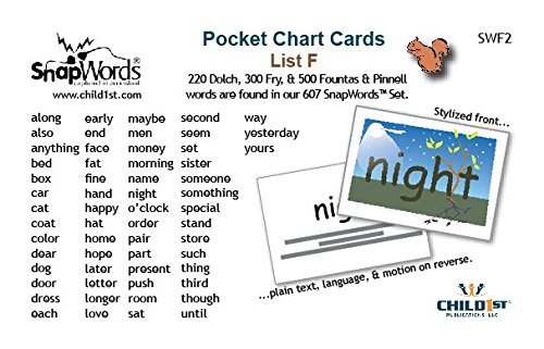 SnapWords® List F Pocket Sight Word Flash Cards – 62 Advanced Multisensory Words for Classroom & Home Practice | ESL & ELL Support