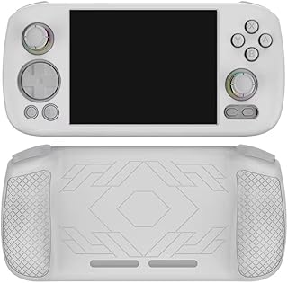 RG406H用シリコン保護ケース、RG 406H用ソフトスキンカバースリーブプロテクター、レトロハンドヘルドゲームコンソール、落下防止耐衝撃シェルケースアクセサリー(ホワイト)