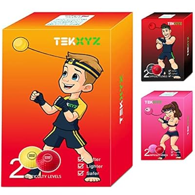 TEKXYZ Boxing Reflex Ball, 2 Difficulty Levels ...