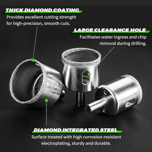 Kit de sierras de corona con recubrimiento de diamante miniatura 3