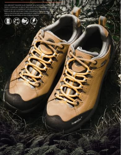 Mens Hiking Waterproof Comfort Shoes Mid Ankle Mountaineering Shoes Breathable Lightweight Climbing Camping Trekking Outdoor Shoes Black 11 Grey