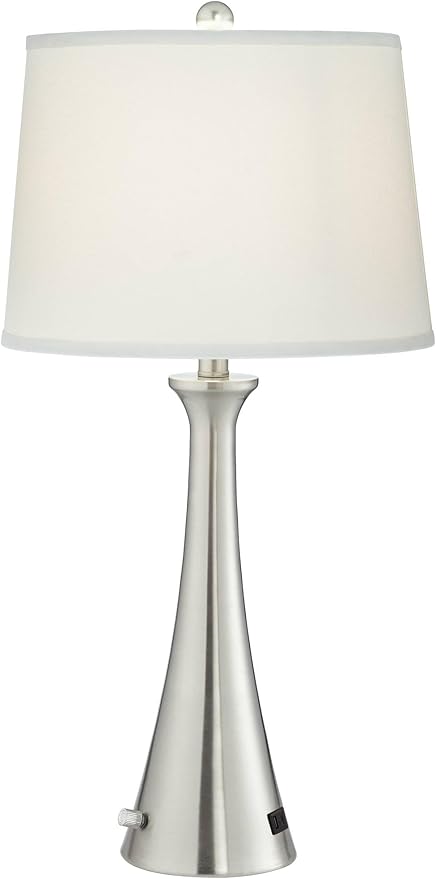 Juego de 2 Lámparas de Mesa 360 Lighting Karl con Puerto USB y Enchufe CA miniatura 9