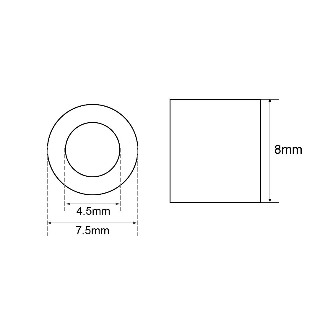 sourcing map 50 szt. M4 tuleja ze stopu aluminium 4 mm linka stalowa zacisk na guziki