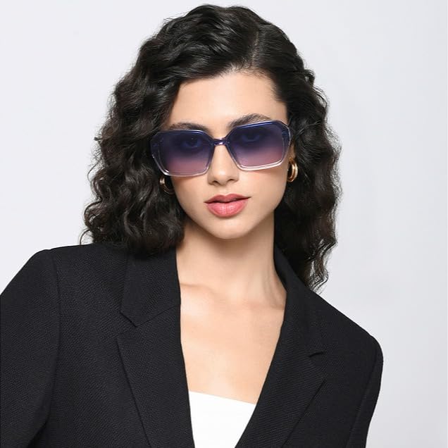 Image of Vincent Chase By Lenskart | Full Rim Hexagonal | STARDUST | Polarized and 100% UV Protected | For Women | Large | VC S16907