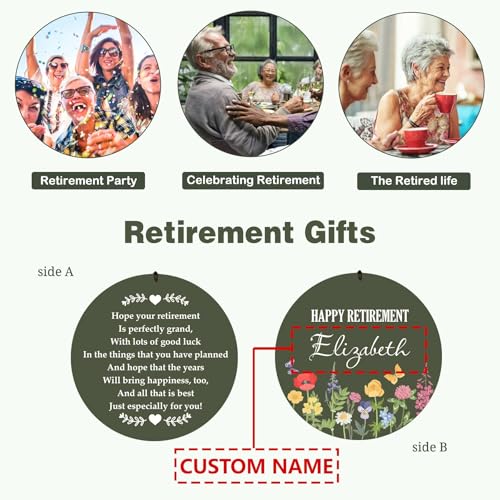 Image of ASTARIN Retirement Wind Chimes 2025, Personalized Wind Chime, New Life Chapter Retirement Gifts for Woman /Man /Teacher /Nurse, Deep Tone Wind Chimes Congratulations for Retire