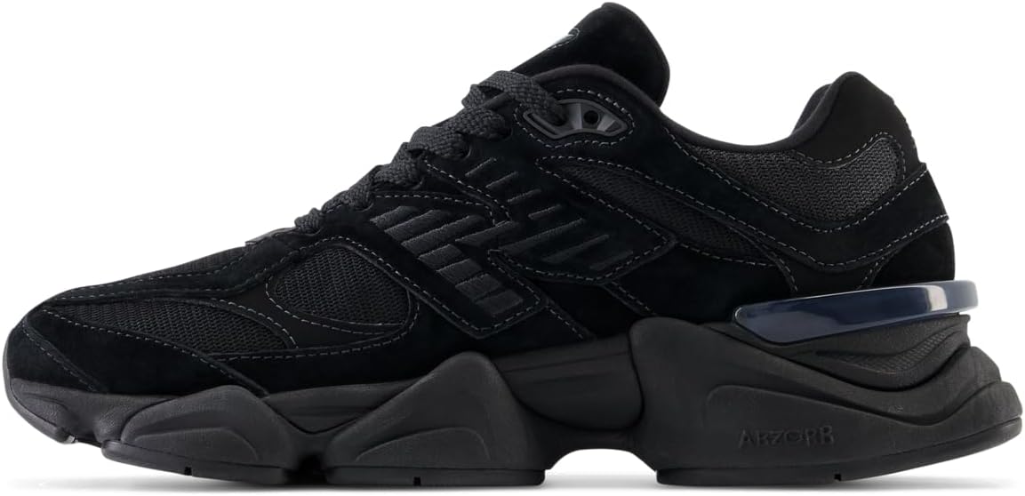 New Balance Men's 9060 in Black with Phantom and Magnet - Image 2