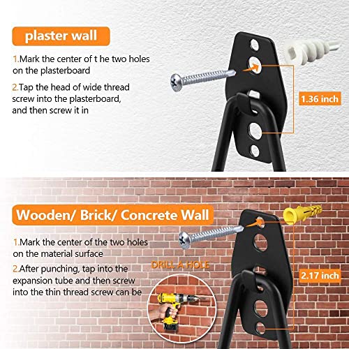 Garage Hooks, 19 Pack Heavy Duty Garage Storage Hooks Steel Tool Hangers For Garage Wall Mount Utility Hooks And Hangers With Anti-Slip Coating For Garden Tools Organizer, Ladders, Bikes, Bulky Items #TOP5