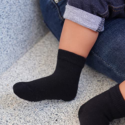 image for RATIVE Non Skid Anti Slip Slipper Cotton Striped Crew Dress Socks with