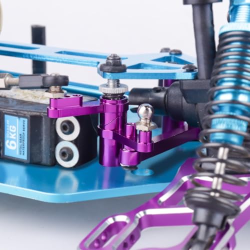 Hobbypark 102057 Aluminum Servo Saver Complete Set Ackerman Plate Purple For Redcat Volcano Epx Hsp Exceed Rc 1/10 Truck Buggy Car Upgrade Parts thumb #1