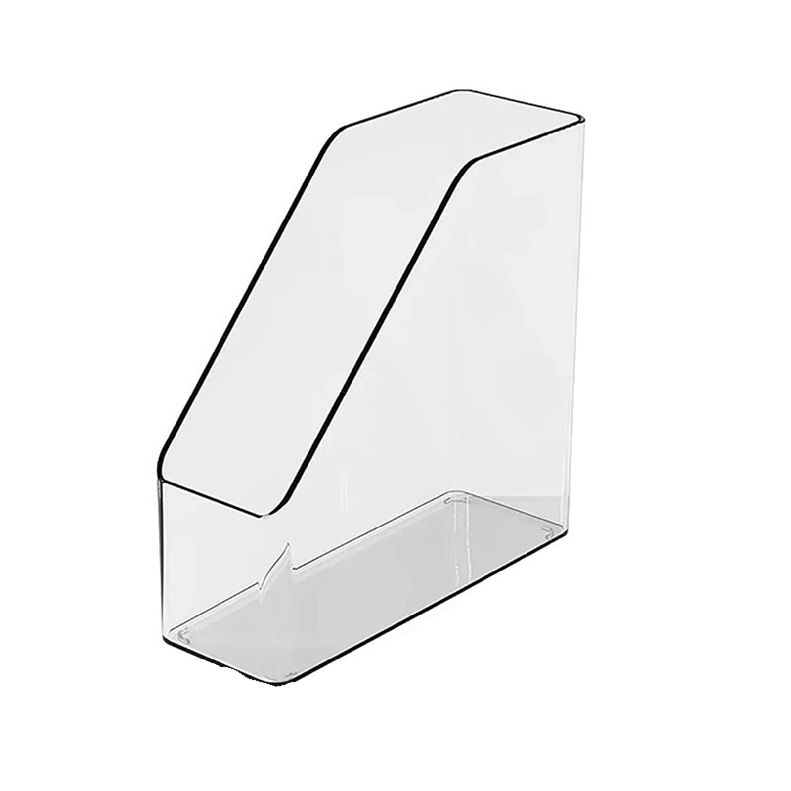 1pc Transparent Bookends Stand Bookshelf Desktop Decorative Storage Rack Bookend Book Holder Organizer Stationery for Organizing books(Color-1)