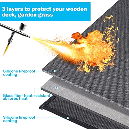 Tapete protector para chimenea interior y suelo de patio exterior 4
