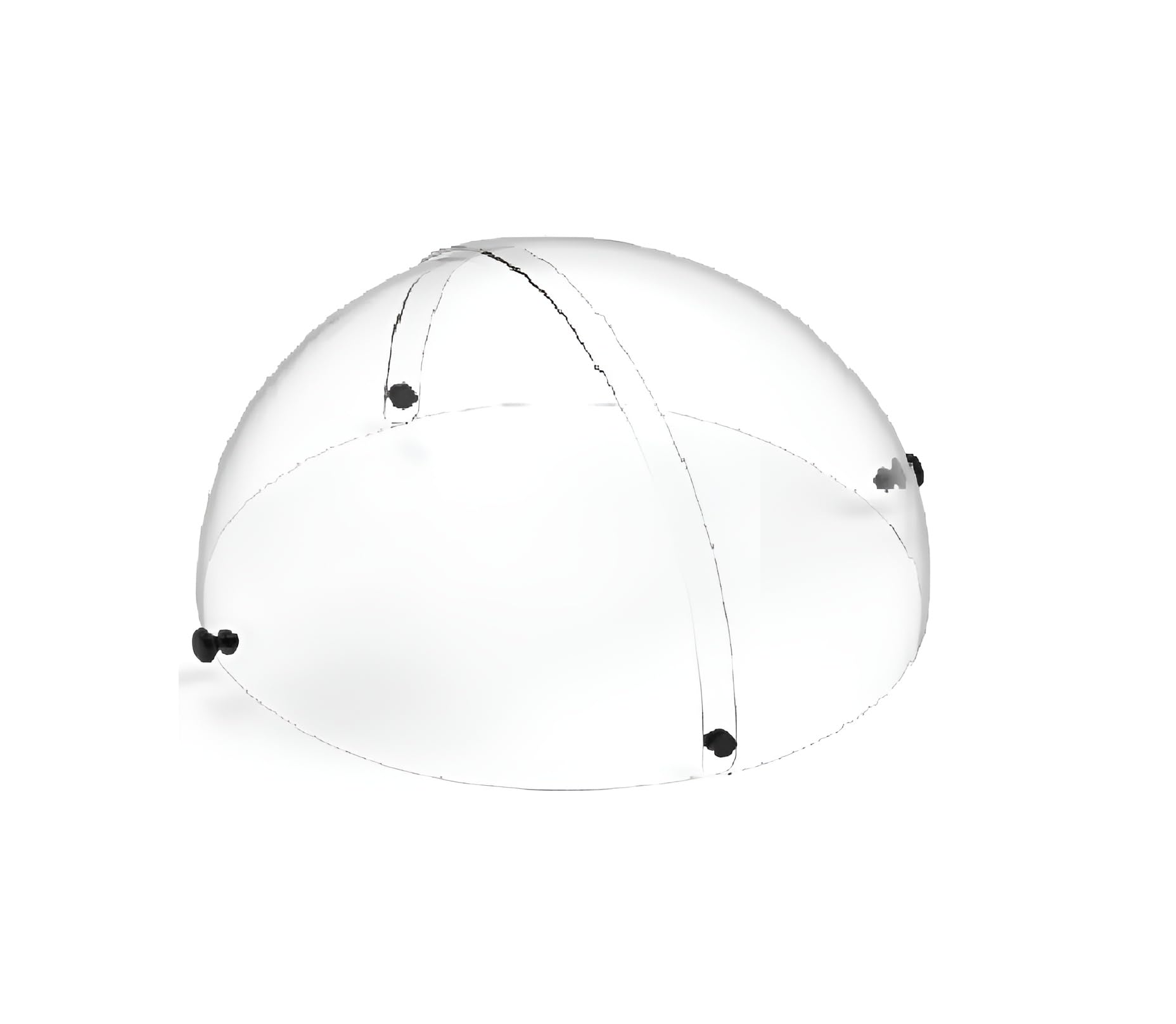 Cupola Rotonda Copri Dolci Ø 41 cm vetrina coperchio Trasparente Doppia Apertura con Pomelli Neri Elegante per Buffet Bar Hotel B&B Alta 23 cm BPA Free Made in Italy
