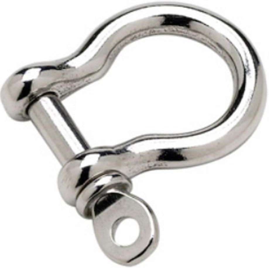 Two Marine Grade Stainless Steel Bow Shackles 1/8"