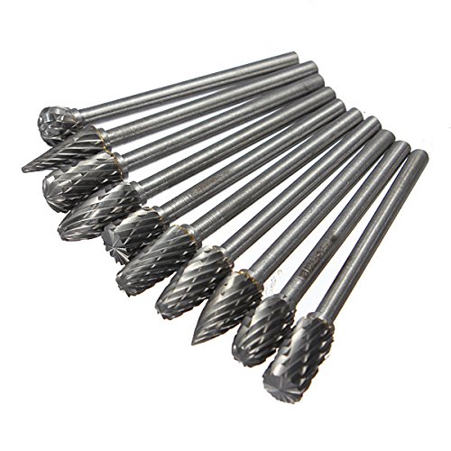 10Pcs 1/8Inch 6mm Tungsten Carbide Burr 3mm Rotary Cutter files Set (B07651NDCX) Amazon Price History, Amazon Price Tracker