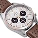 Orient Stretto Solar Chronograph White Dial Brown Leather Strap Men’s Watch RA-TX0306S10B