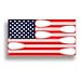 Pair American Flag USA Decal Sticker SUP Paddle Board Canoe Kayak