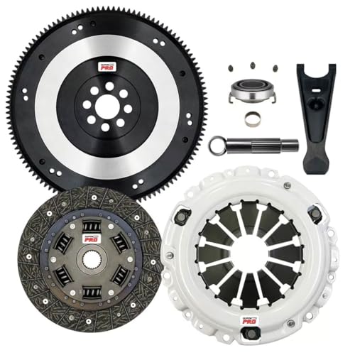 ClutchMaxPRO Performance Stage 2 Clutch Kit with Chromoly Flywheel with Fork Compatible with Acura CSX RSX TYPE-S TSX ILX K20 Honda Accord Civic Si K20A2 K20A3 K20Z1 K20Z3 K24A 2.0L 2.4L
