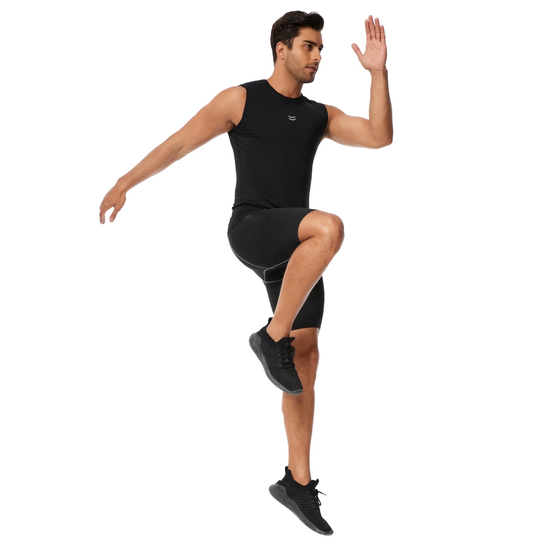 AMZSPORT Camiseta de Compresión Sin Mangas para Hombre, Chaleco de Gimnasio de Secado Rápido Capa Base para Correr — view 5