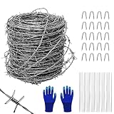 Alambre de apilamiento 1.8 mm x 10 m (32.8 pies), alambre de artesanía de 4 puntos de calibre 18, malla de alambre galvanizado, ideal para jardines de balcón o artesanías, cercas de alambre, etc.