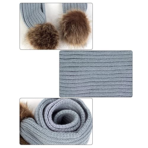 Gorro e Cachecol de Malha - Conjunto de cachecol e gorro quente de malha macia,Chapéus fofos unissex