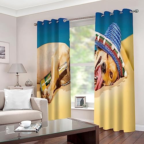 Rideau de chambre occultant polyester doux décor fenêtres salon - 3