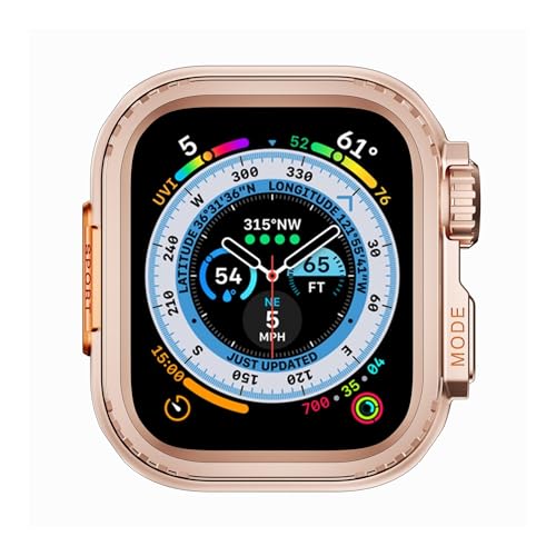 Boîtier de montre en métal CZKE pour Apple Watch 49 mm argent vif