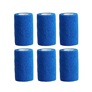 Eerste Aid Pet Vet Wrap Bandages met plakbandage, 6 rollen x 10 cm x 4,5 m