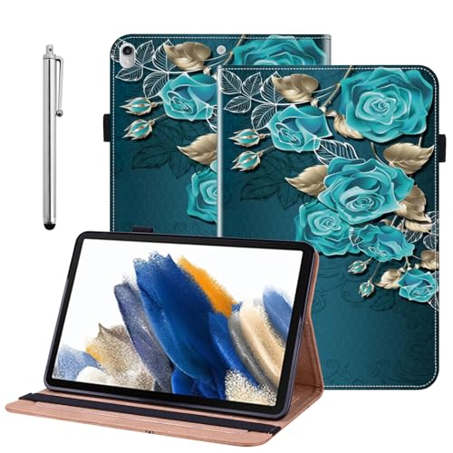 Étui iPad Air 3 2019 en cuir PU premium rose bleue avec rangements et support