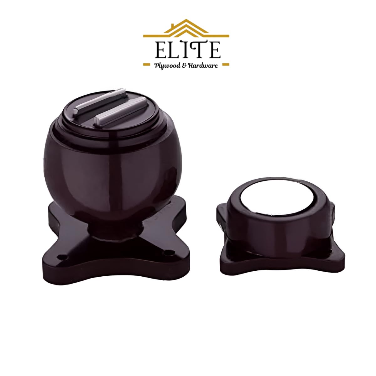 Elite Heavy Duty Wall Mounted Magnetic Door Stopper Catcher, Size 5 Number, for Main Door, Bed Room Door, and All Other Type Doors Protection, Pack of 3 (Brown) — Amazon image 7