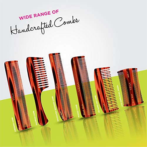 Image of Vega Grooming Hair Comb,Handmade, (India's No.1* Hair Comb Brand) for Men and Women, (HMC-27)
