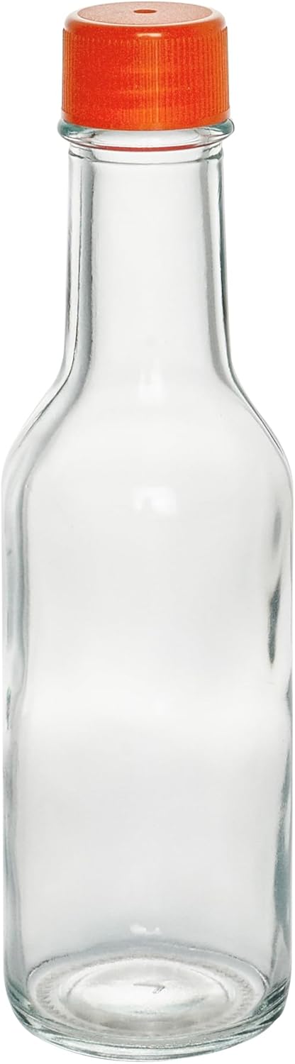 Restaurantware-Vetri 5 Ounce Woozy Bottles, 10 Empty Sauce Bottles With Red Caps – Dishwashable, Durable, Clear Glass Hot Sauce Bottles, For Salad Dressings, BBQ Sauce, Oil, Tincture, And More Restaurantware-Vetri 5 Ounce Woozy Bottles, 10 Empty Sauce Bottles With Red Caps – Dishwashable, Durable, Clear Glass Hot Sauce Bottles, For Salad Dressings, BBQ Sauce, Oil, Tincture, And More