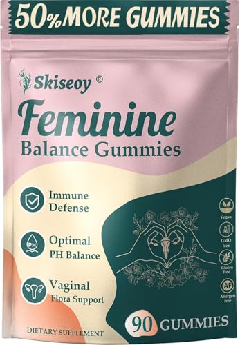 Pineapple Gummies for Women pH - Feminine Balance Gummies for Flora and Vaginal Health + Vitamin C for Immune Support Probiotics Womens pH Balance Gummy Nutrition Vegan Friendly 90 Counts