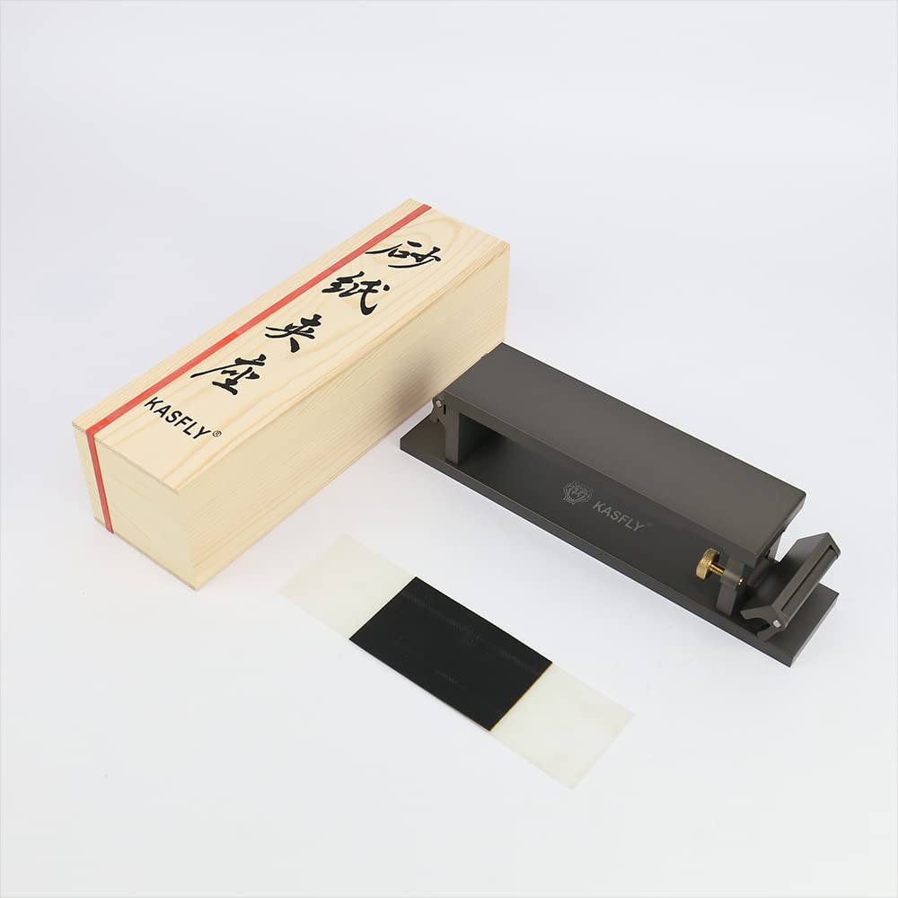 LeTkingok Aluminum Alloy Sandpaper Holder Whetstone Fix Frame Planer Knife Sharpener Stand Professional Knife Sharpening Tools