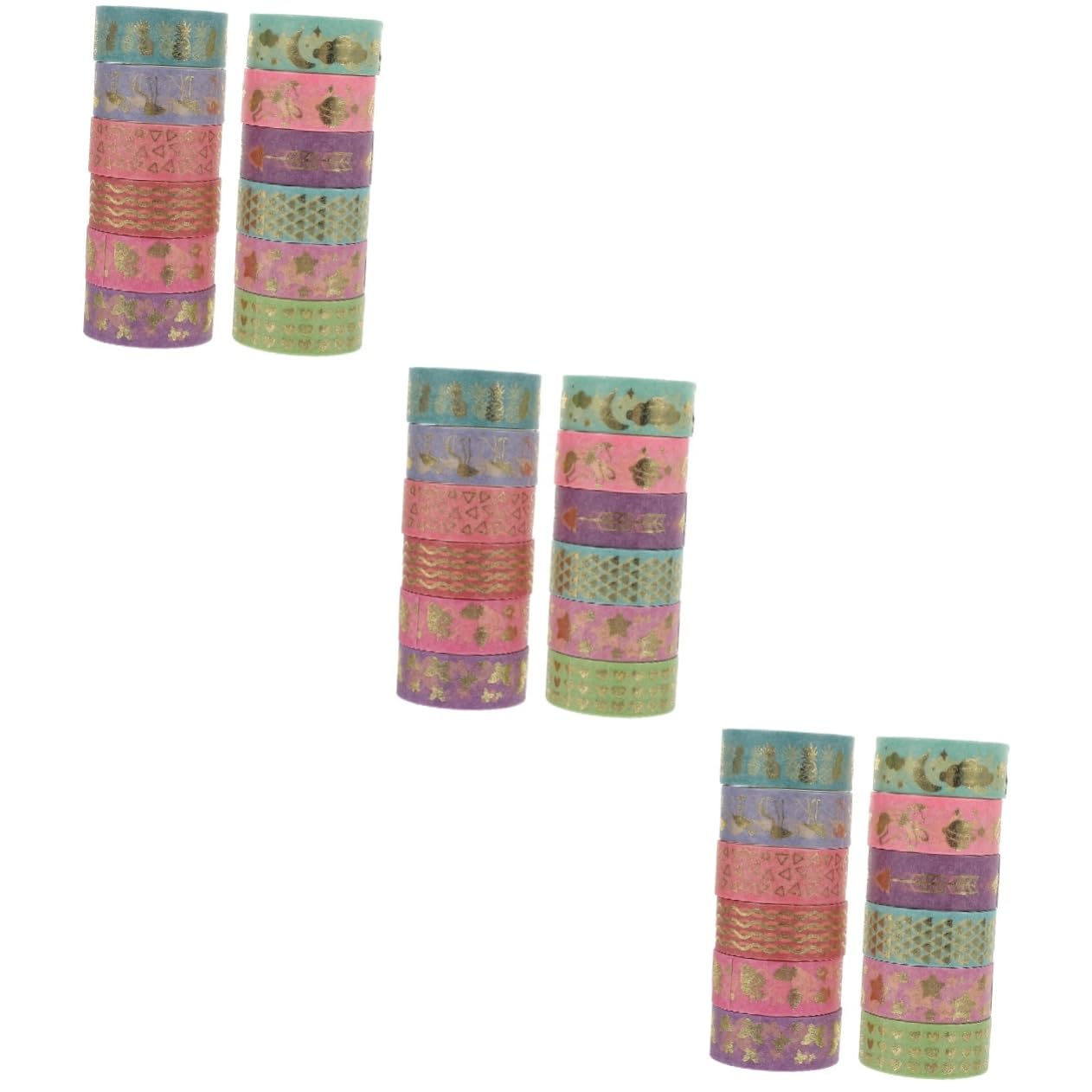 STOBOK 36pezzi Nastro Adesivo Washi Decorativo Per Fai Da Te Scrapbooking e Decorazioni Festive Roll Adatto Per Regali e Progetti Creativi