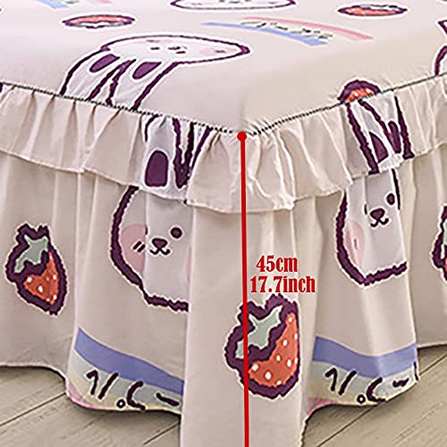 DENGZH Bettröcke mit Volant-Rüschen Bettvolants,Wrap-Around Spannleintuch Bed Rock Hotelqualität Plissee Bettvolant für Schlafzimmer gerafft Matratzenbezug schrumpft Nicht und verblasst Nicht - Image 3