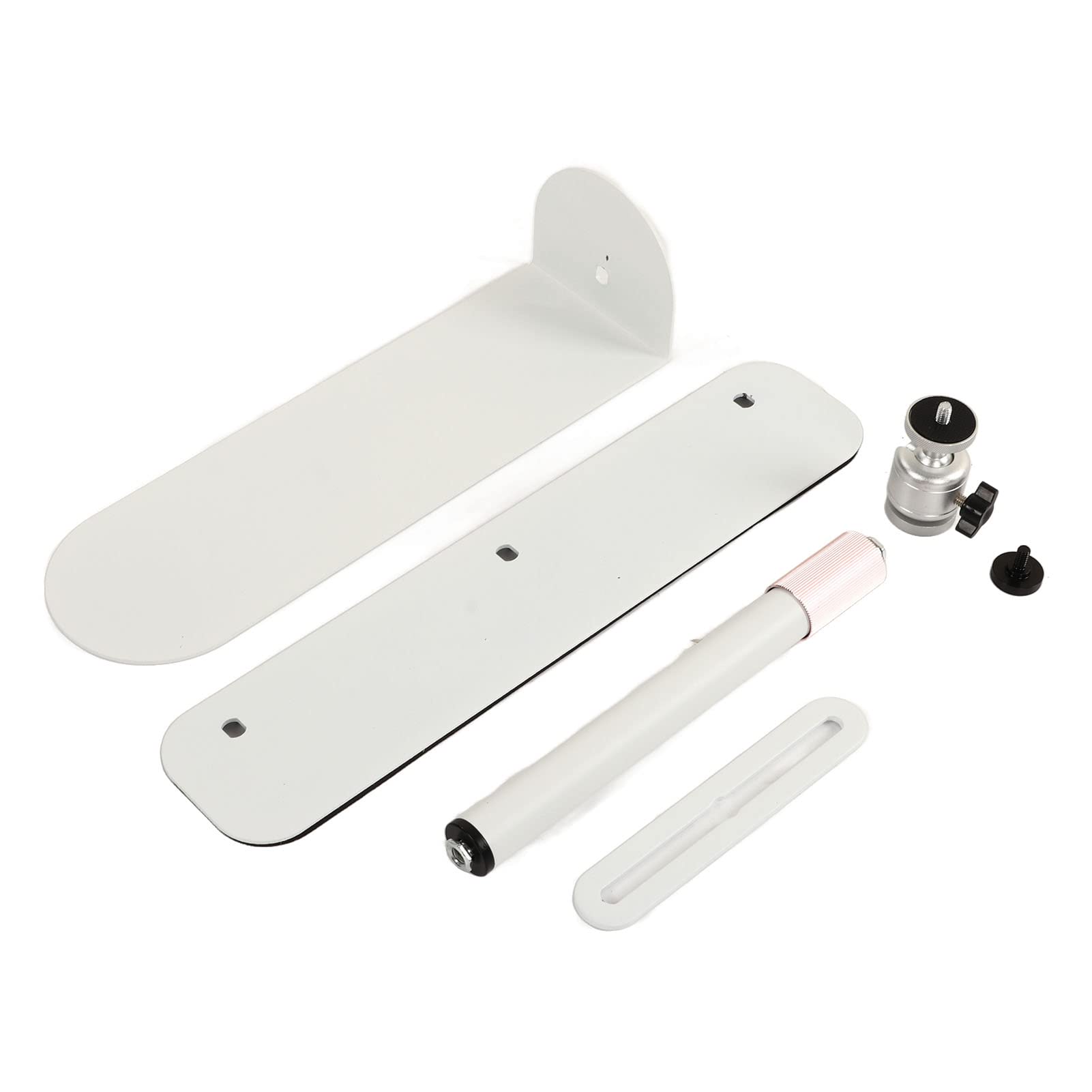 Support de Projecteur pour Tête de Lit, Dossier de canapé, Hauteur Réglable, Rotation à 360 Degrés Inclinable à 90 Degrés, Support de Projecteur à Structure Métallique (Blanc)