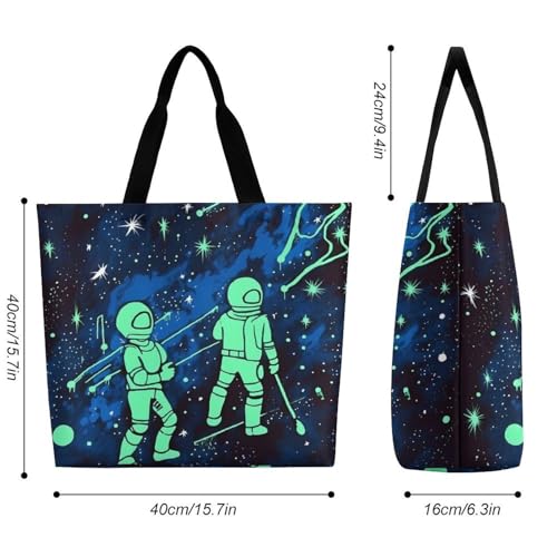 Mother Bear And Her Tote Bag for Women - Reusable Foldable Grocery Shopping Bag, Crossbody Shoulder Handbag2