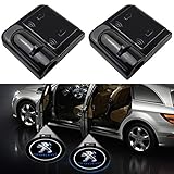  2pcs ProyeccióN De Coche LnaláMbrico, Proyector De Led Puerta Sombra Luz De Bienvenida Emblema LáSer Logo Kit De LáMparas Para Peugeot 107 207 307 407 507 508 408 308 506 206 406 2008 Todos Los Autos