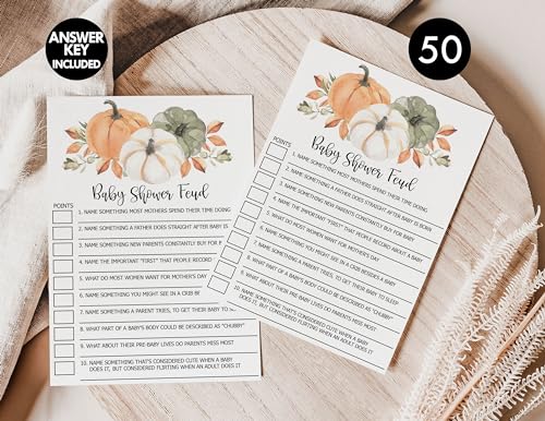 All Ewired Up 50 Baby Shower Family Feud (50-Cards) Fun Baby Shower Game Activity thumb #2