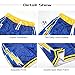 BOOMLEMON Mens Mesh Graphic Print Shorts Retro Casual Fashion Cool Shorts Active Gym Streetwear Short Pants(5468 Blue Yellow M)