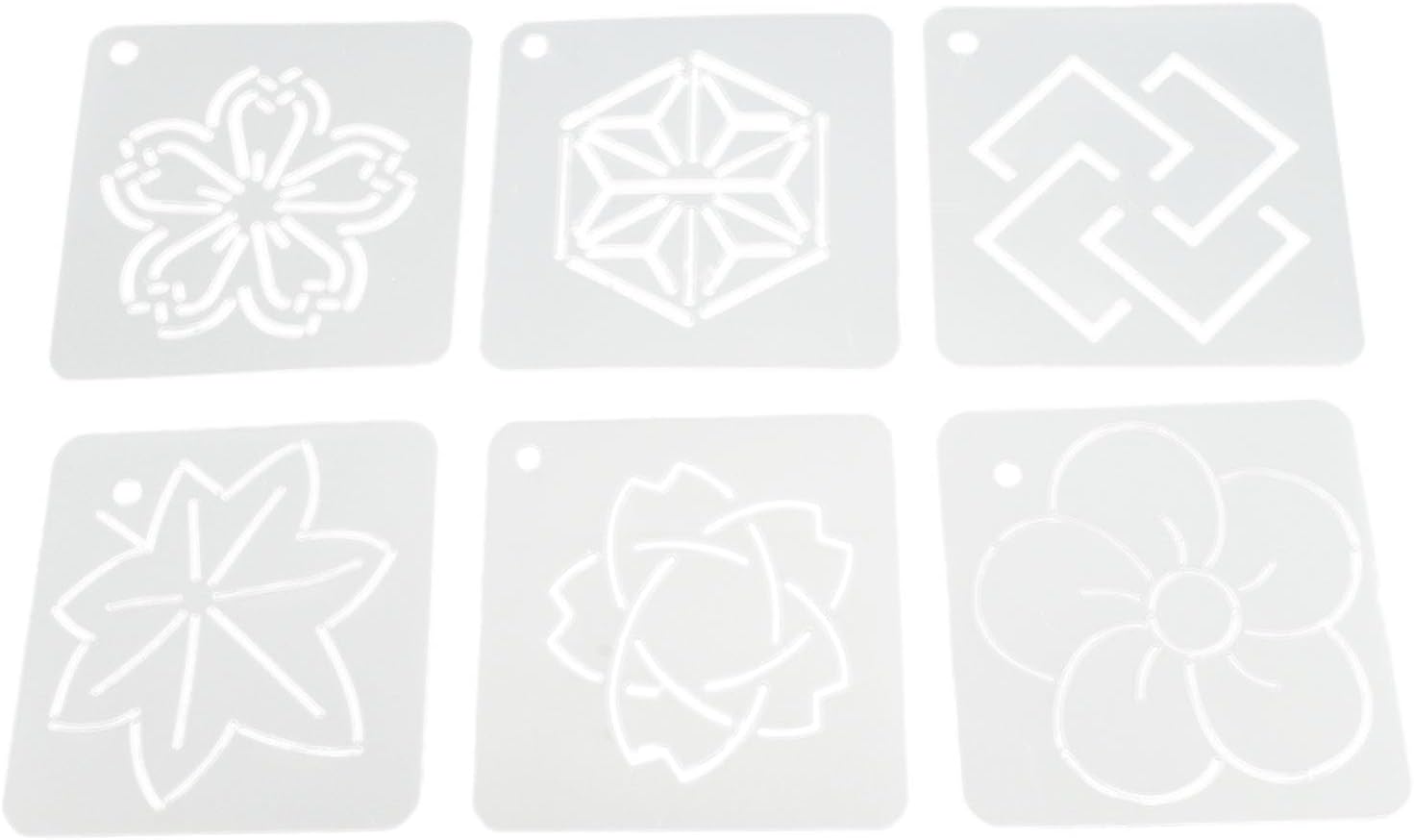 23PCS DIY Quilting Template Set, 12cmx12cm Frosted PP Sewing Template, 23 Different Patterns for Embroidery Drawing Tracing Quilting Handmade Crafts, Compact and Lightweight
