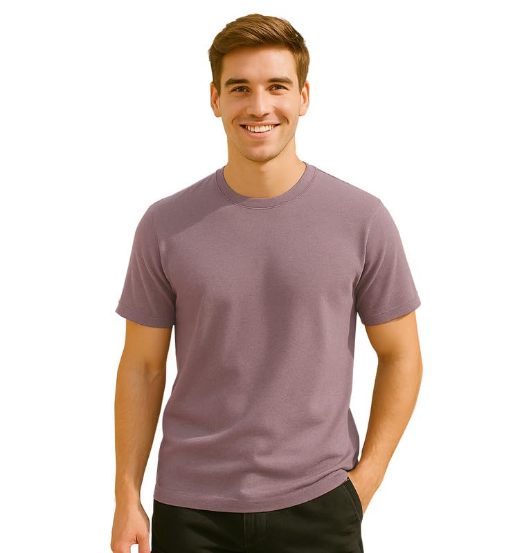 Image of Sleepynuts Men's Regular Fit Round Neck Half Sleeves Solid Casual Wear T-Shirt