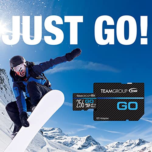 Image of TEAMGROUP GO Card 128GB Micro SDXC UHS-I U3 V30 4K for GoPro & Action Cameras Flash Memory Card with Adapter for Outdoor 4K Shooting TGUSDX128GU303