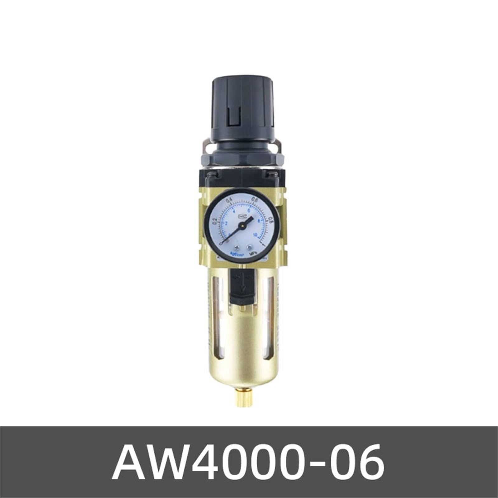 1 szt. AW4000-04/06 AW5000-06/10 pneumatyczny regulator filtra z manometrem, kompresor powietrza FRL kombinowany do uzdatniania powietrza (AW4000-06, filtr miedziany)