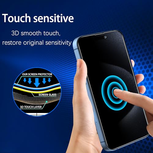 Image of MAYtobe 2-Pack Screen Protector for iPhone 15 Pro, iPhone 15 Tempered Glass