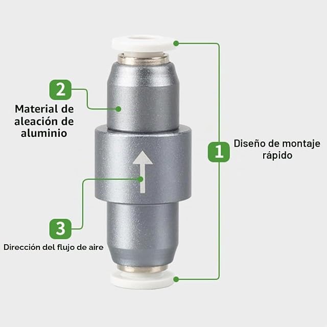 Foto 6 de 7 de DONGKER Válvula de retención antirretorno para acuario, válvula de retención unidireccional de CO2